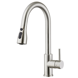 304 Classic chrome stainless steel pull out tap kitchen faucet