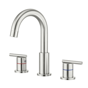 8' widespread bathroom faucet 304 stainless steel coating taps dual handle hot and cold switch