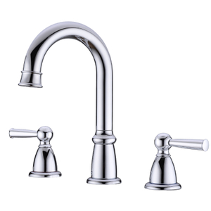 8 'Classic Bathroom Faucet 304 Stainless Steel Coated Double Handle Hot and Cold Water Switch Faucet