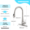 360 degree rotating 304 stainless steel pull-out function kitchen faucet