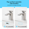 Ceramic single hole stainless steel bathroom faucet