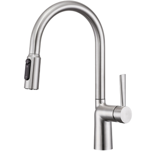 Dual function kitchen taps with dual outlet mode and 304 stainless steel kitchen faucet pull out faucets