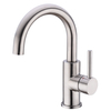 Single handle brushed ceramic spool stainless steel kitchen faucet