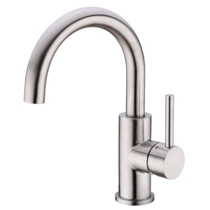 Single handle brushed ceramic spool stainless steel kitchen faucet