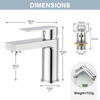 101019CP bathroom basin faucet with cold water in chrome plated